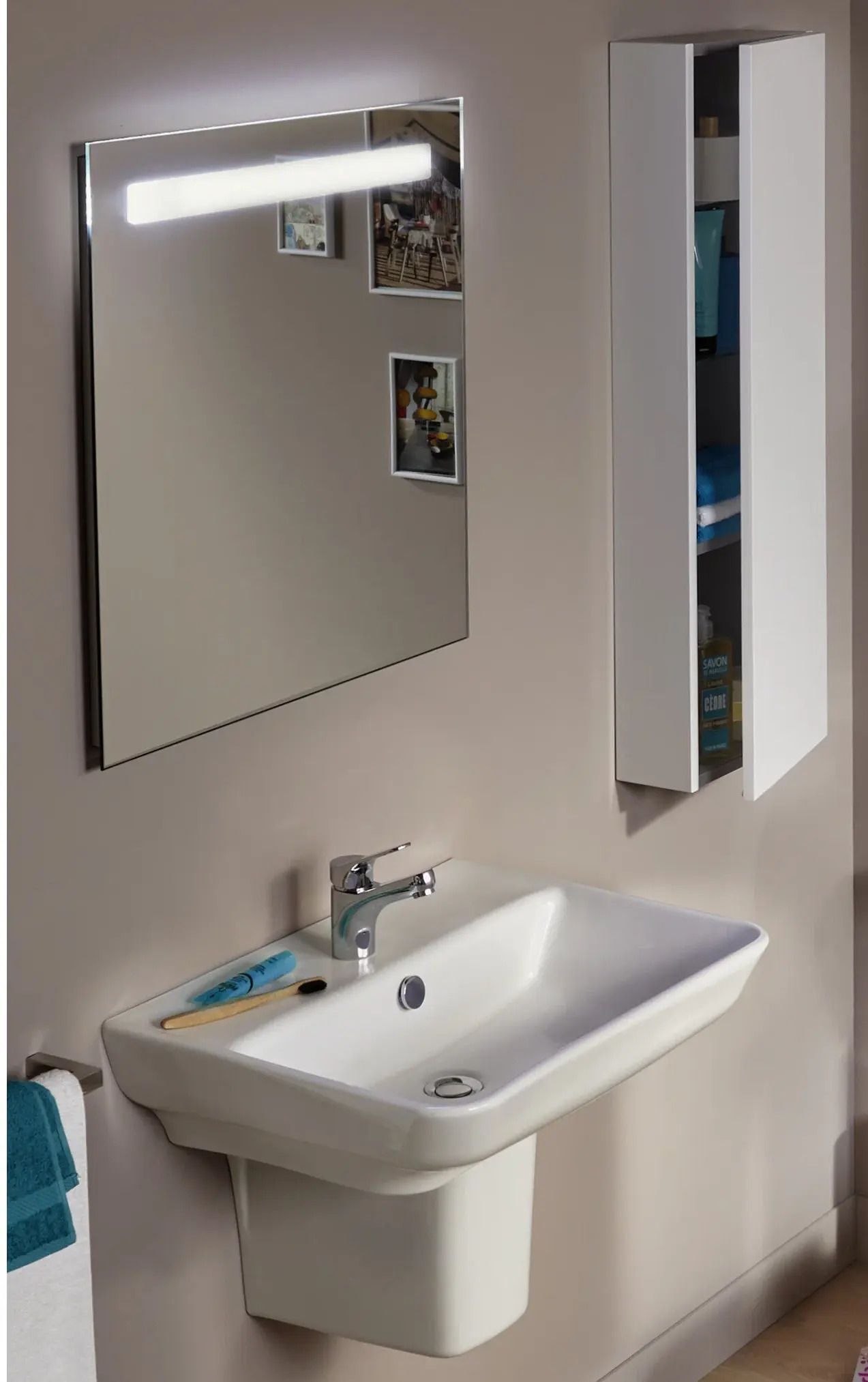 Раковина подвесная 50, белая Jacob Delafon Struktura EGF112-00 в интернет-магазине Sumom.kz