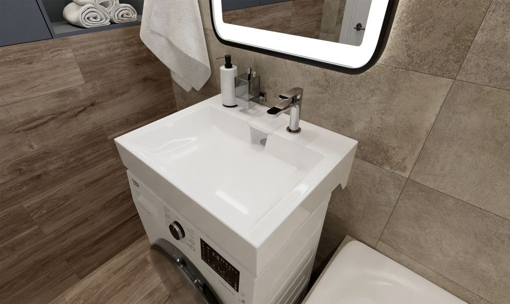 Умывальник для установки над стиральной машиной VALLERI оливер 500 в интернет-магазине Sumom.kz