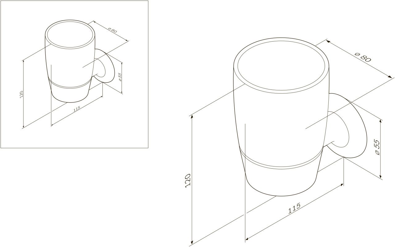Схема товара Стеклянный стакан AM.PM Like A8034300 с настенным держателем