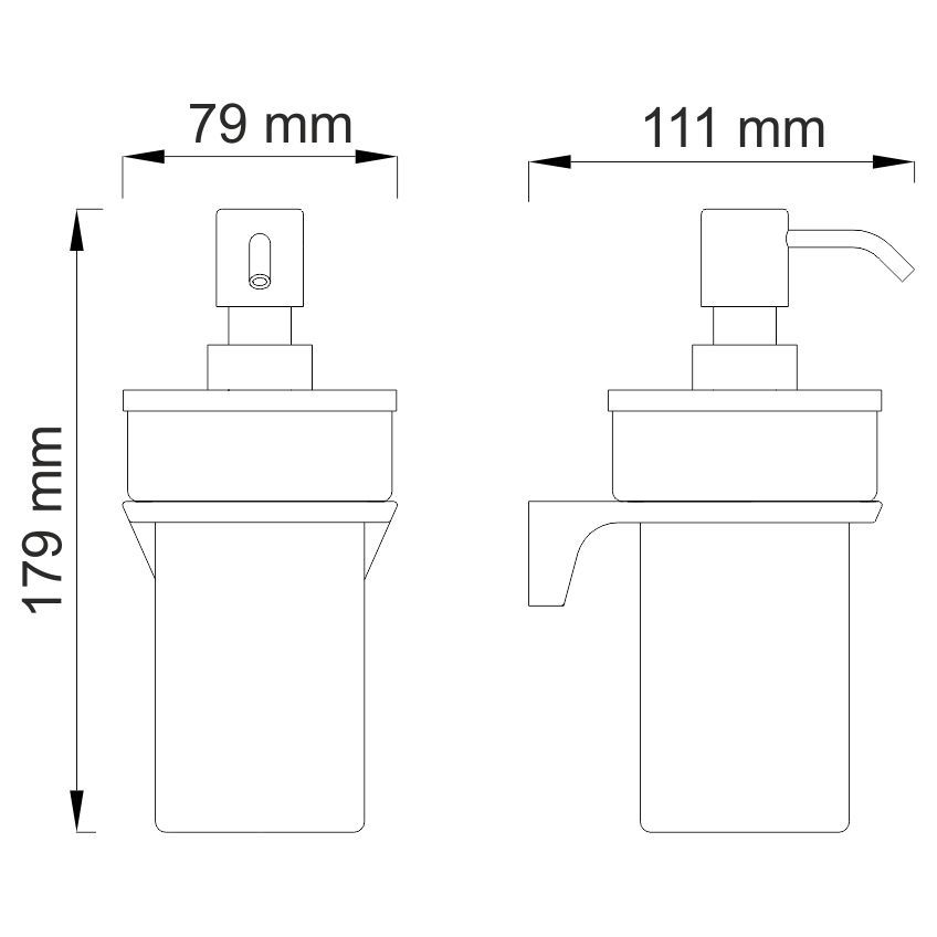 Схема товара Дозатор для жидкого мыла WasserKraft Aisch K-5999