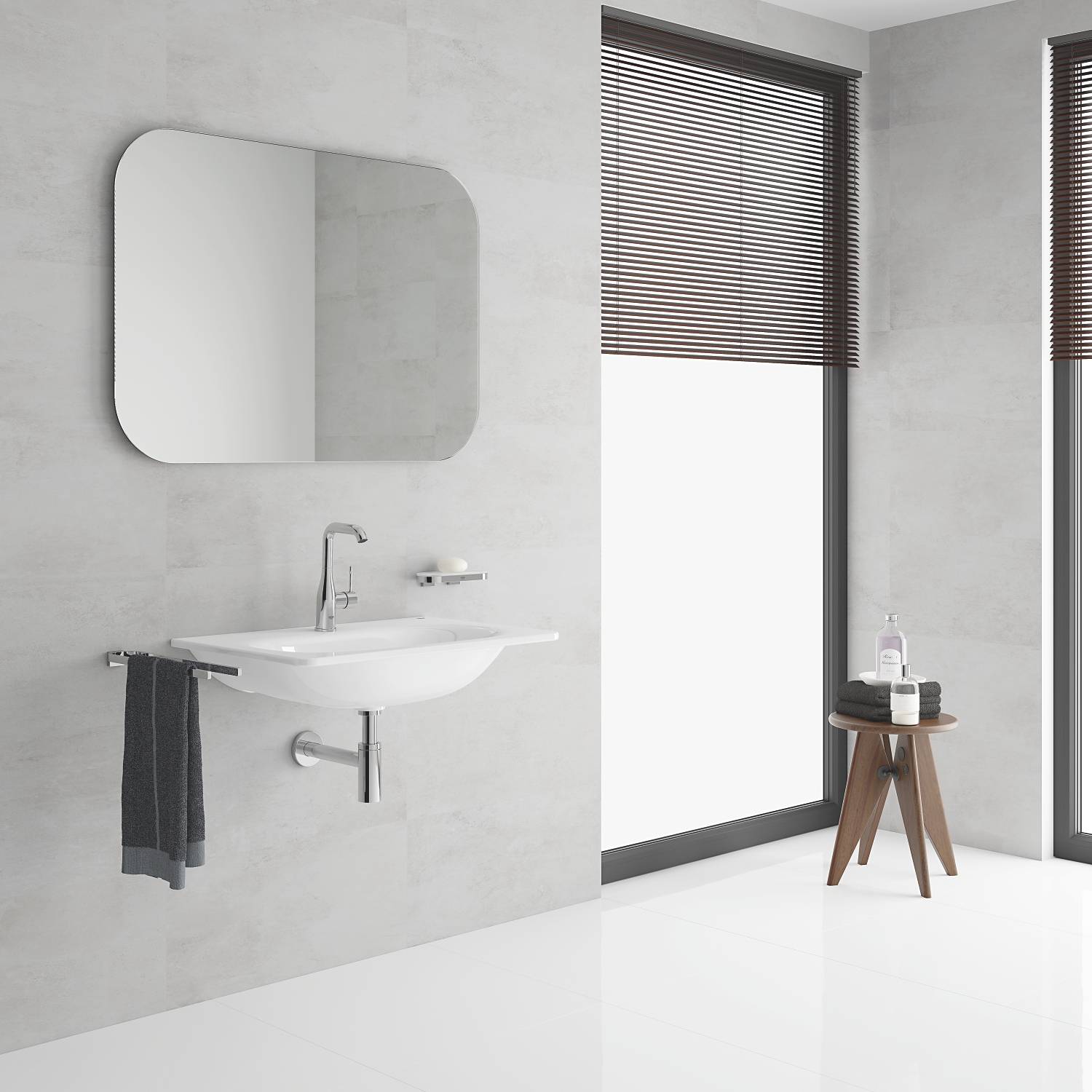 Смеситель однорычажный для раковины, GROHE Essence New, хром, 23541001 большой выбор под ваш дизайн!