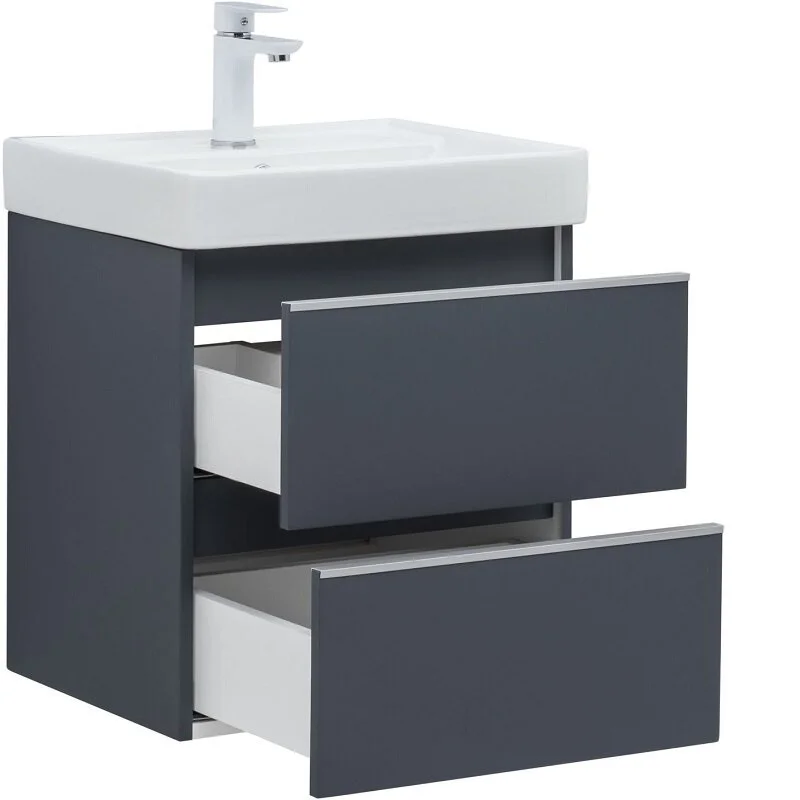 Тумба с раковиной Вега 2.0 50 2 ящ. цв.маренго 337946+301802 в интернет-магазине Sumom.kz