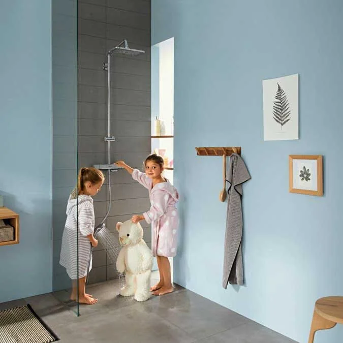 Душевая система с термостатом для душа, хром Hansgrohe Croma E Showerpipe 280 27630000 в интернет-магазине Sumom.kz