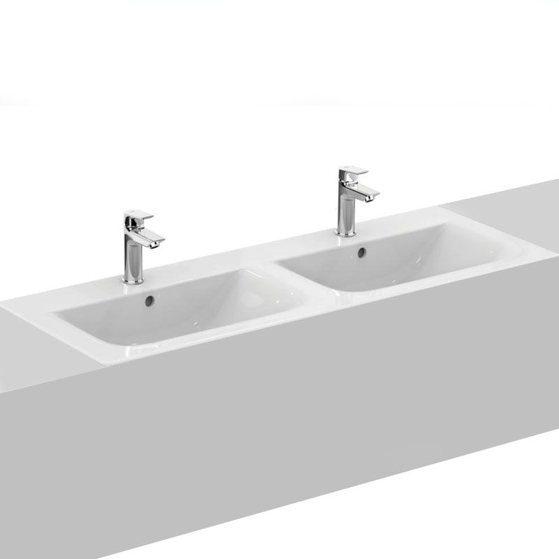 Умывальник двойной на столешницу Ideal Standard Connect Air 124х46 E027301 в интернет-магазине Sumom.kz