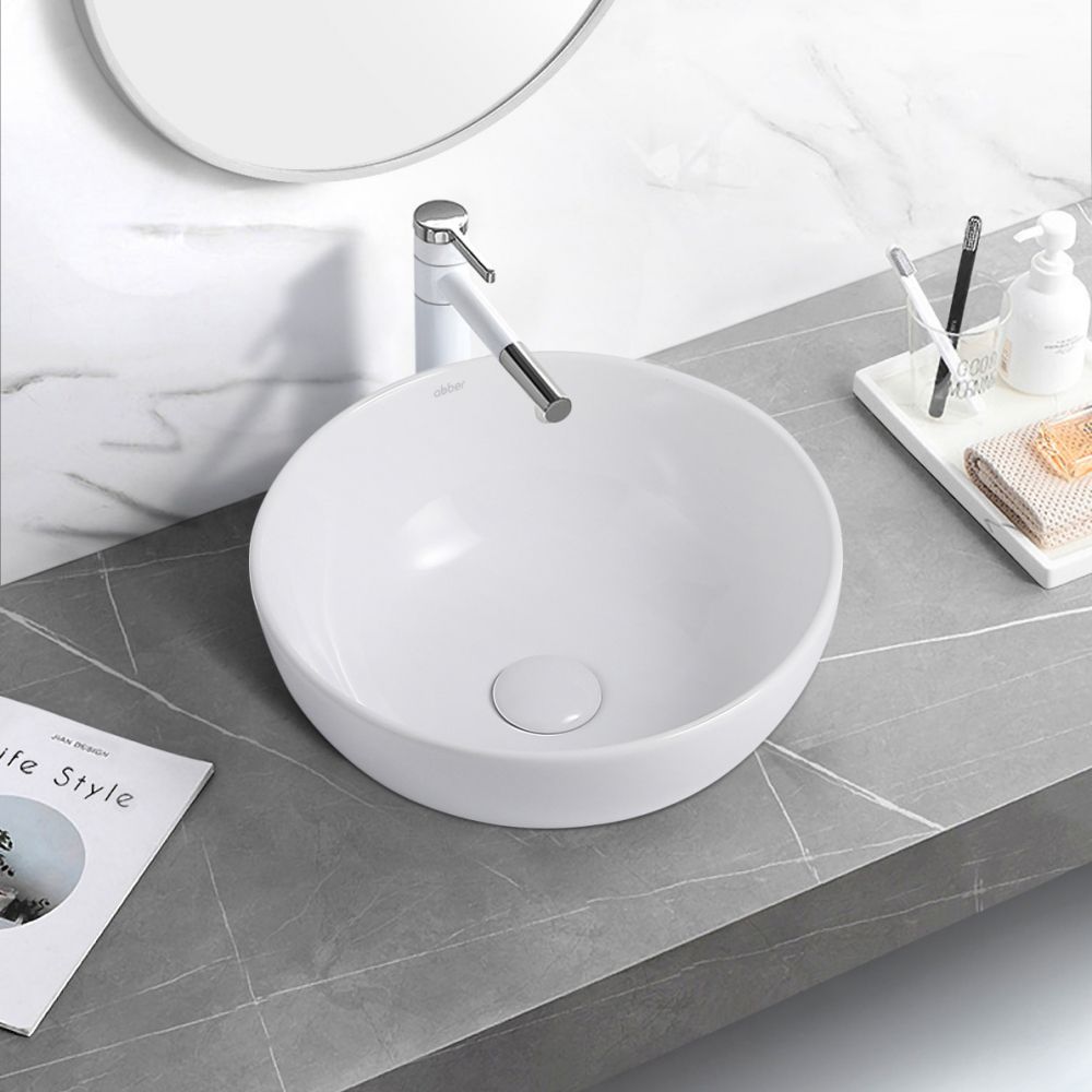 Раковина накладная ABBER Bequem AC2105 белая в интернет-магазине Sumom.kz