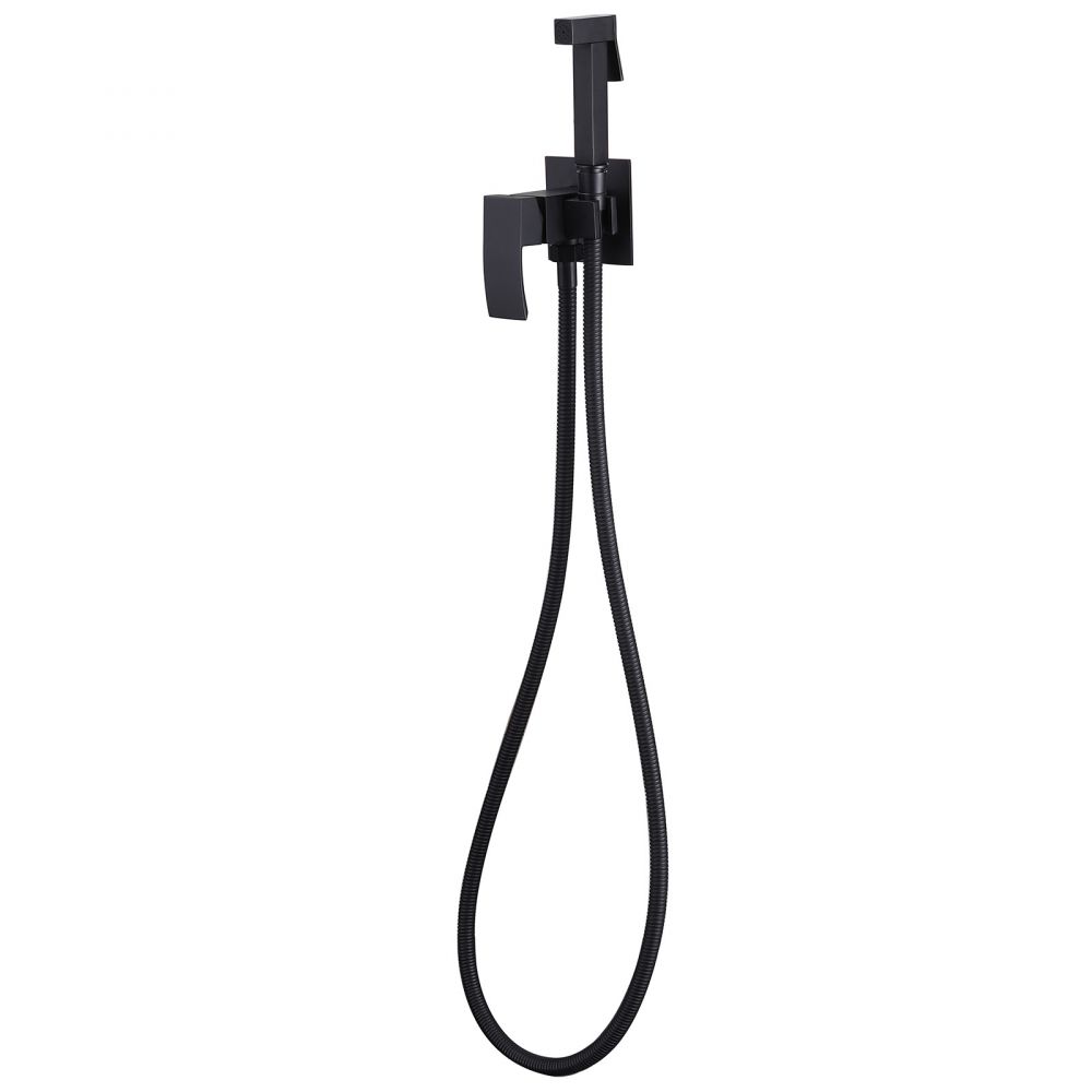 Смеситель ABBER Wasserfall AF8625B с гигиеническим душем, черный матовый большой выбор под ваш дизайн!