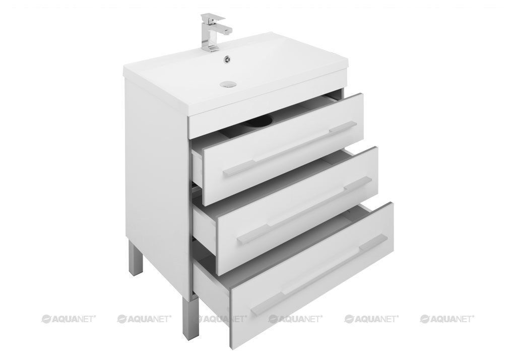 Тумба под умывальник Aquanet Верона NEW 75 белый 178254 в интернет-магазине Sumom.kz