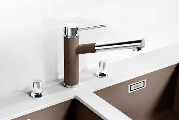 Cмеситель для кухни Blanco Alta S Кофе 515334 с гарантией и доставкой по всему Казахстану Cмеситель для кухни Blanco Alta S Кофе 515334 большой выбор под ваш дизайн!