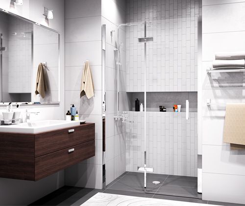 Душевая дверь Wasserkraft Aller 10H05L левая 1200х2000 мм распашная на петлях в интернет-магазине Sumom.kz