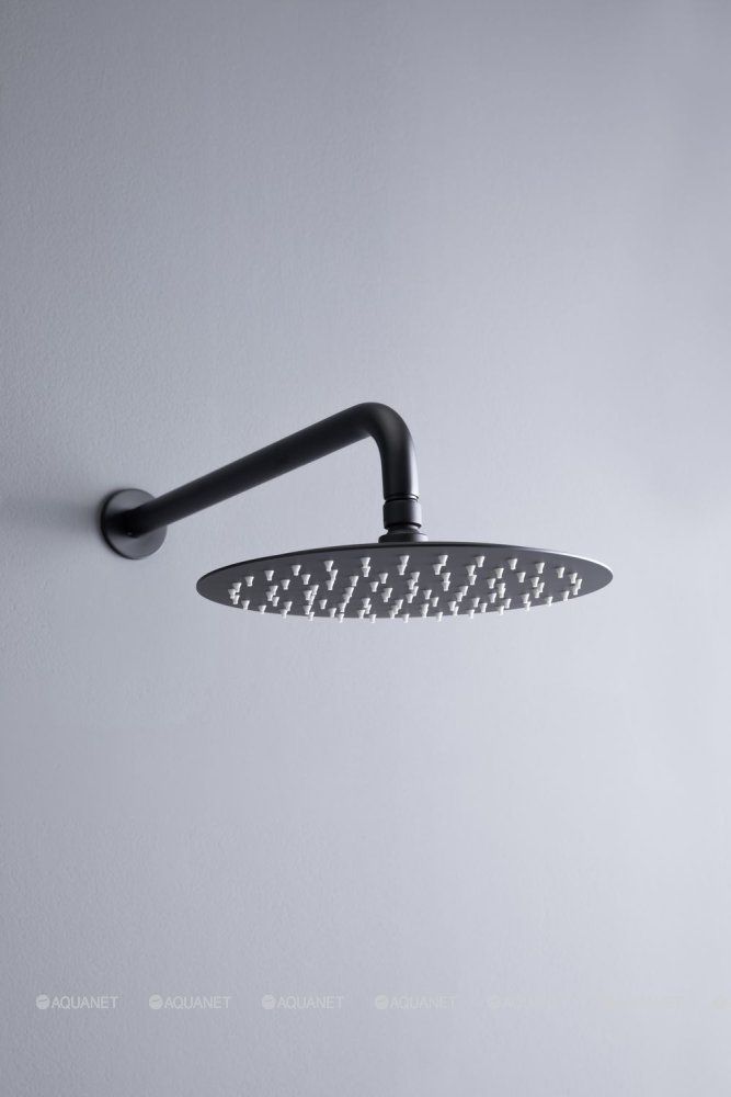 Верхний душ Slim,нерж. сталь #304, ф300мм. Держатель 430мм, черн.мат 5.31A17-31 PRIORITY в интернет-магазине Sumom.kz