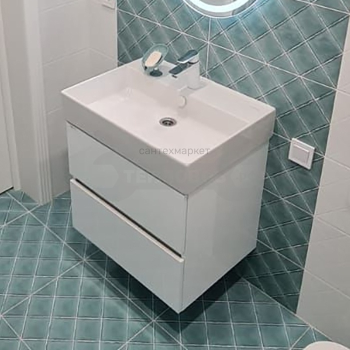 Тумба-умывальник  60, блестящий белый Jacob Delafon Tolbiac EB2381-J5+EXBH112-00 в интернет-магазине Sumom.kz