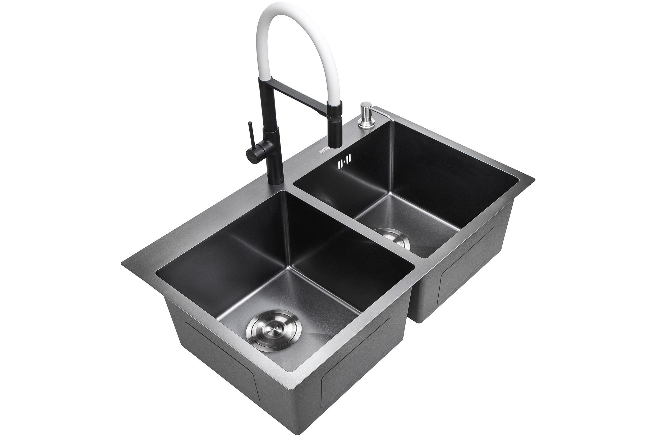 Мойка из нержавеющей стали Avina HM 78x48/2 Black 08 в интернет-магазине Sumom.kz