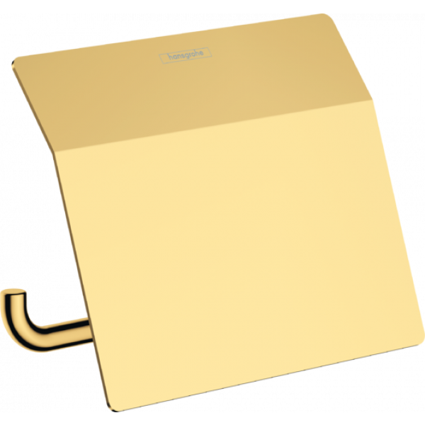 Держатель туалетной бумаги с крышкой, золото Hansgrohe AddStoris 41753990, шт