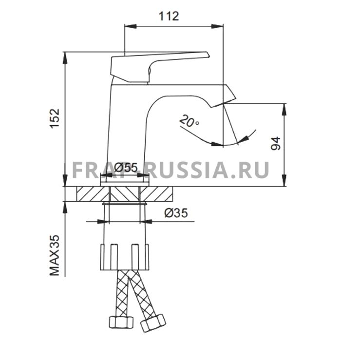 Смеситель для раковины Frap хром F1071 большой выбор под ваш дизайн!