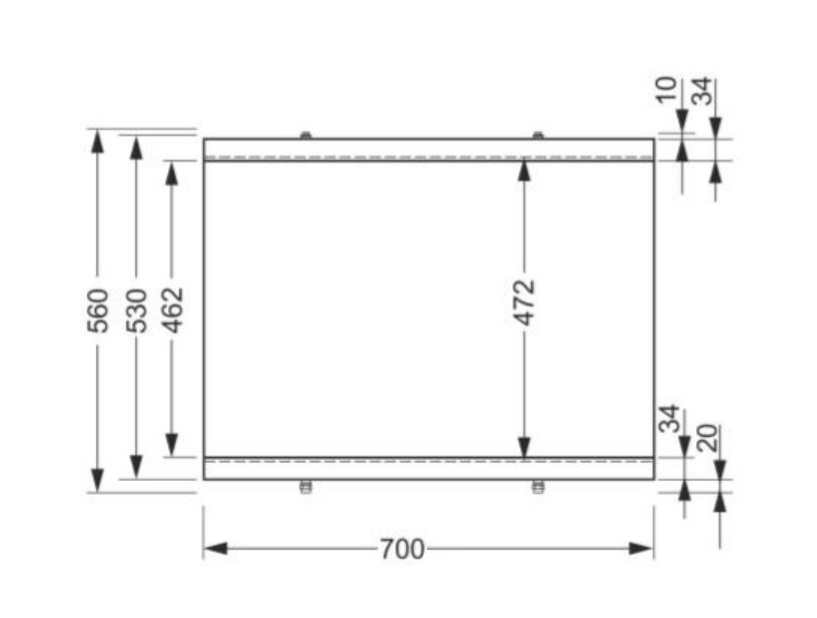 Схема товара Панель боковая универсальная Cersanit Type3 70 ультра белый 61799