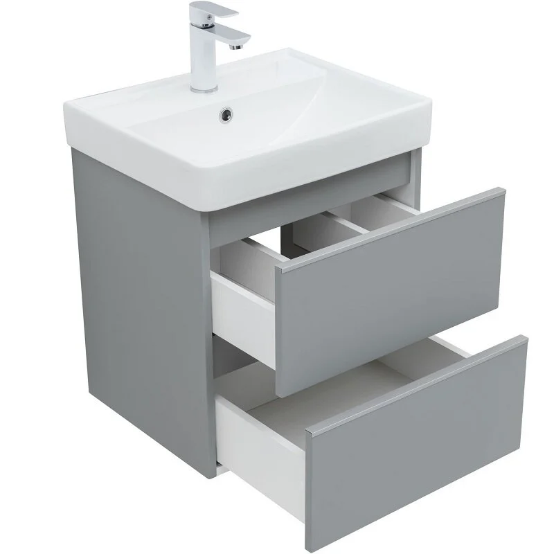 Тумба с раковиной Вега 2.0 50 2 ящ. цв.мисти грин 337958+301802 в интернет-магазине Sumom.kz