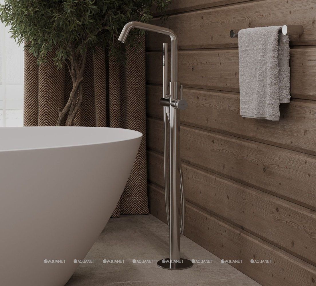 Смеситель для ванны Allen Brau Priority 5.31008-MG (с внутренней частью) графит браш большой выбор под ваш дизайн!