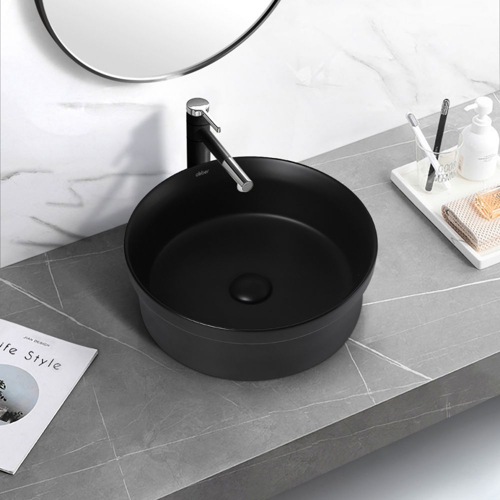 Раковина накладная ABBER Bequem AC2103MB черная матовая в интернет-магазине Sumom.kz