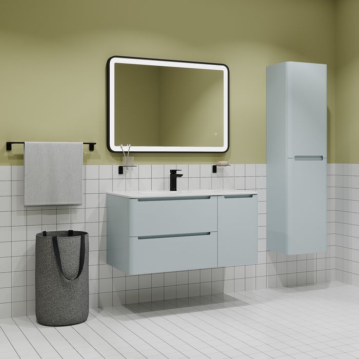 Тумба с умывальником, подвесная, 100 см,голубой, Edifice, IDDIS, EDI10B0i95K в интернет-магазине Sumom.kz