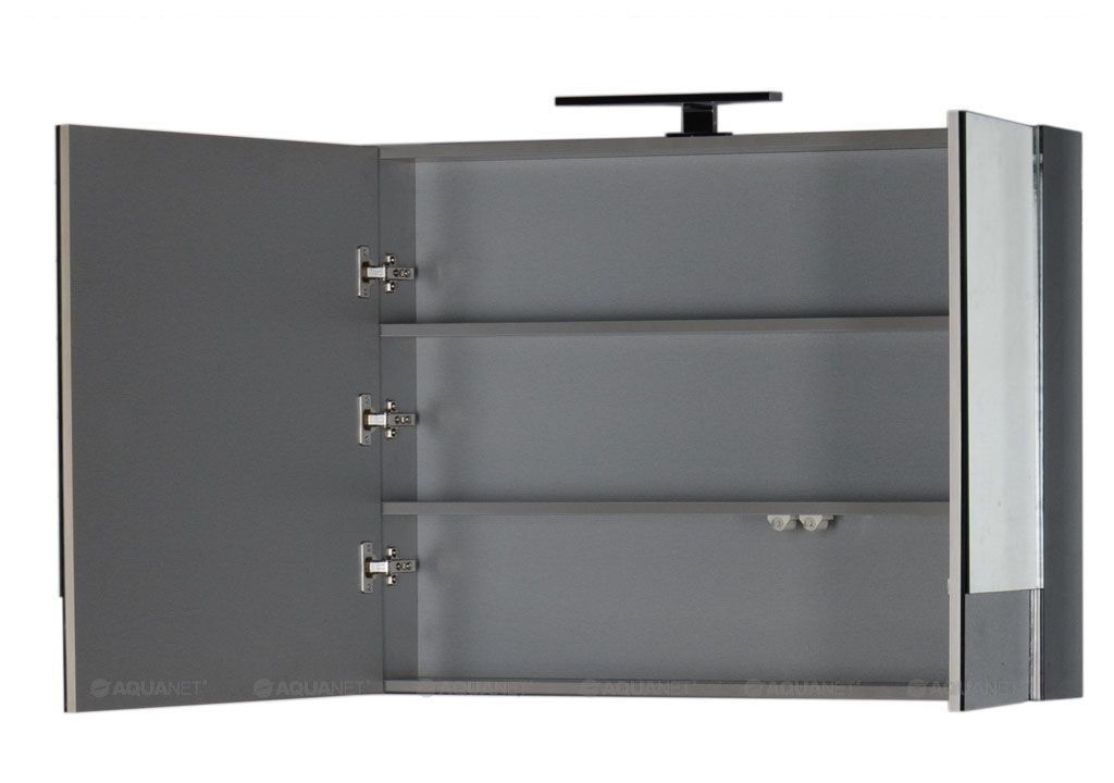 Шкаф-зеркало Aquanet Верона 90 черный (камерино) (172340) в интернет-магазине Sumom.kz