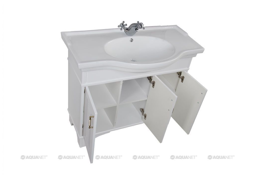 Тумба-умывальник Aquanet Валенса 100 белый (180302+172465) в интернет-магазине Sumom.kz