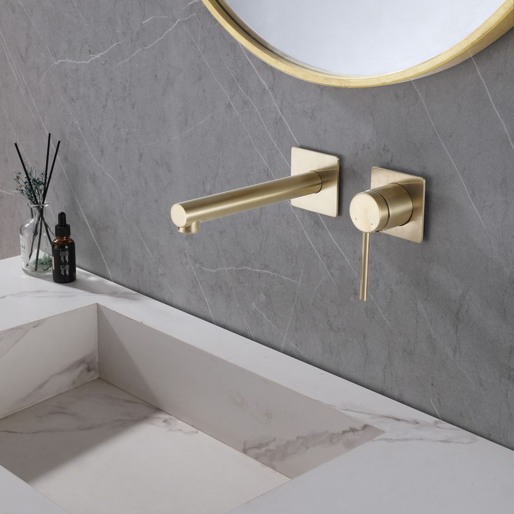 Смеситель ABBER Emotion AF8812G для раковины скрытого монтажа, золото матовое большой выбор под ваш дизайн!