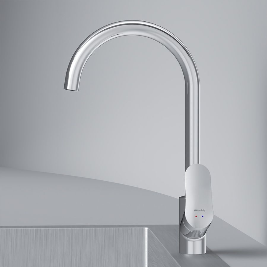 Смеситель для кухни с каналом для питьевой воды, хром, шт F8007700 Am Pm Like большой выбор под ваш дизайн!