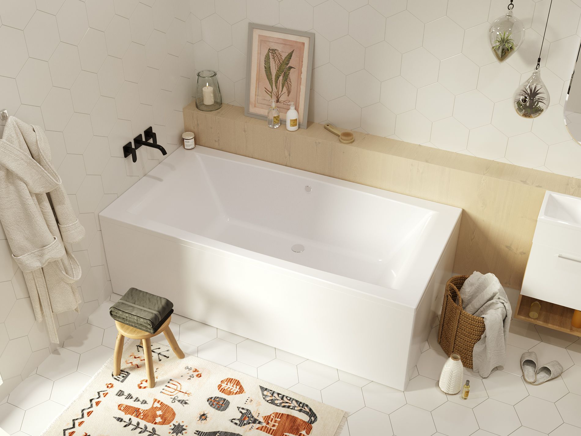 Акриловая ванна 1Marka Marka One AELITA MG 200x100 в интернет-магазине Sumom.kz