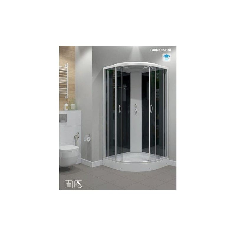 Душевая кабина Erlit Comfort 90x90 ER3509pe-C4 (без крыши, серый поддон) в интернет-магазине Sumom.kz Душевая кабина Erlit Comfort 90x90 ER3509pe-C4 (без крыши, серый поддон) в интернет-магазине Sumom.kz