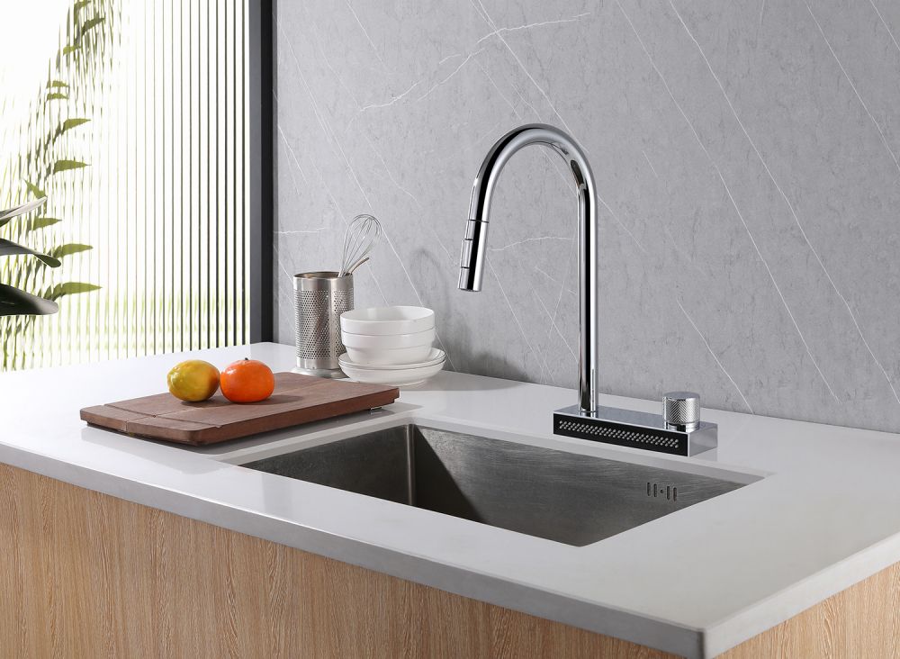 Смеситель ABBER Wasser Kreis AF8114 для кухни с выдвижной лейкой, хром с гарантией и доставкой по всему Казахстану Смеситель ABBER Wasser Kreis AF8114 для кухни с выдвижной лейкой, хром большой выбор под ваш дизайн!
