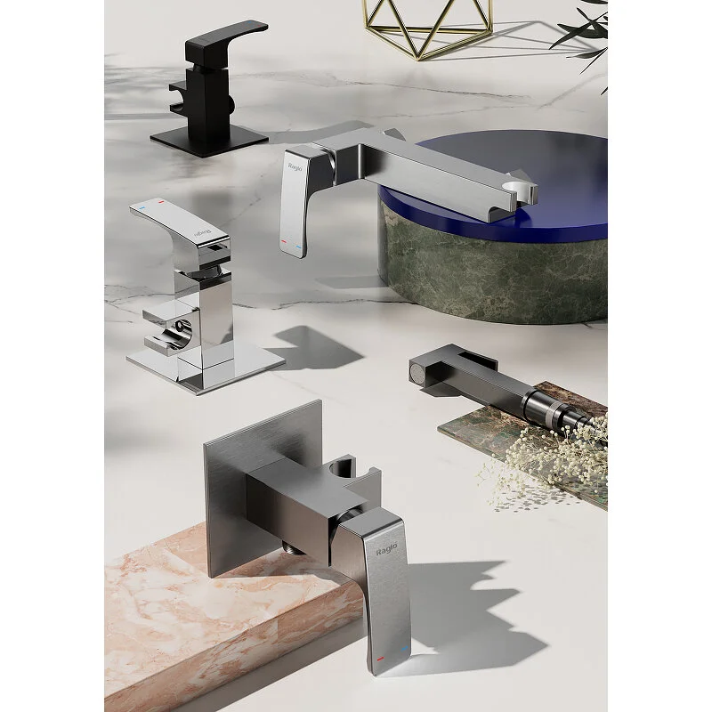 Смеситель с гигиеническим душем Raglo черный R01.51.06 большой выбор под ваш дизайн!