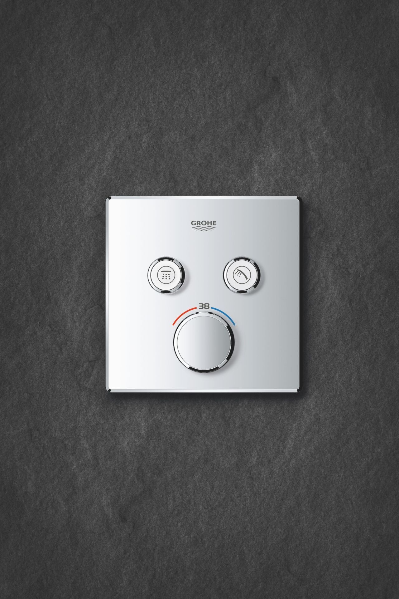 Внешняя часть термостатического смесителя GROHE Grohtherm SmartControl на 2 выхода, хром (29124000) большой выбор под ваш дизайн!