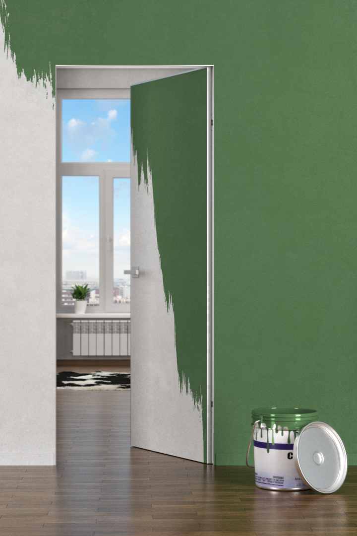 Комплект скрытых межкомнатных дверей Zadoor FiloMuro ПГ Elen ALU Revers 90 Обратное открывание в интернет-магазине Sumom.kz