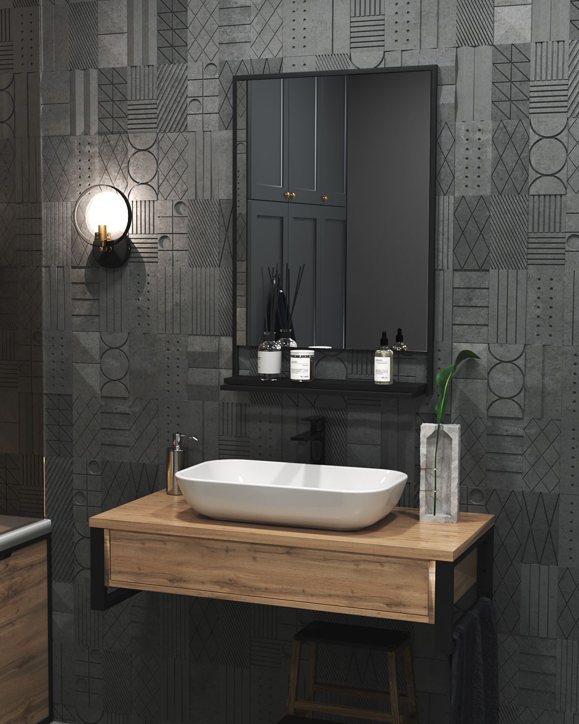 Зеркало GRUNGE LOFT 60П в интернет-магазине Sumom.kz
