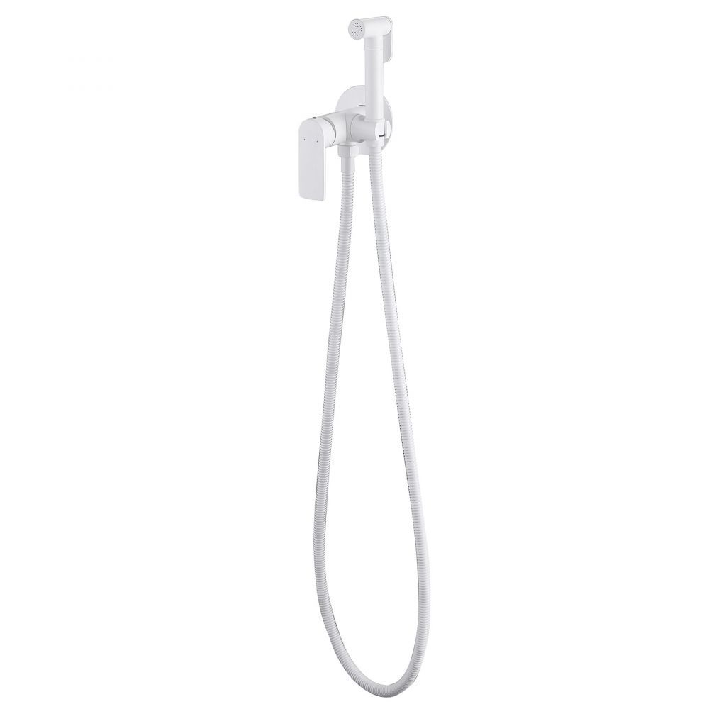 Смеситель ABBER Weiss Insel AF8025W с гигиеническим душем, белый большой выбор под ваш дизайн!