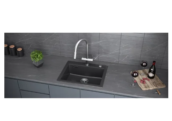 Кухонная мойка KüchenStern TOPKERAM 60 KeraPlus совершенно черный KS-800136 в интернет-магазине Sumom.kz