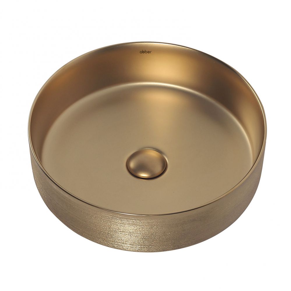 Раковина накладная ABBER Bequem AC2109BGM золото матовое в интернет-магазине Sumom.kz Раковина накладная ABBER Bequem AC2109BGM золото матовое в интернет-магазине Sumom.kz