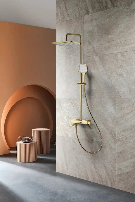 Душевая система Raglo сатин золото R30.24.03 в интернет-магазине Sumom.kz