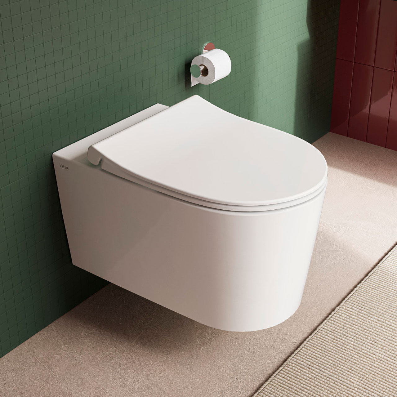 Унитаз подвесной Vitra Nest 7870B403-0075+220-003R409 безободковый торнадо в интернет-магазине Sumom.kz Унитаз подвесной Vitra Nest 7870B403-0075+220-003R409 безободковый торнадо в интернет-магазине Sumom.kz