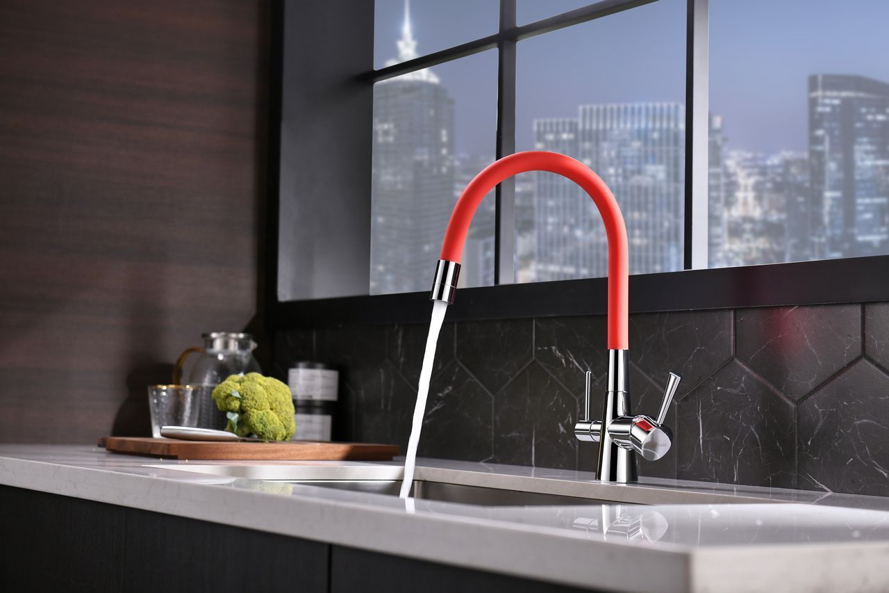 Смеситель Lemark Comfort LM3075C-Red для кухни с подключением к фильтру с питьевой водой большой выбор под ваш дизайн!