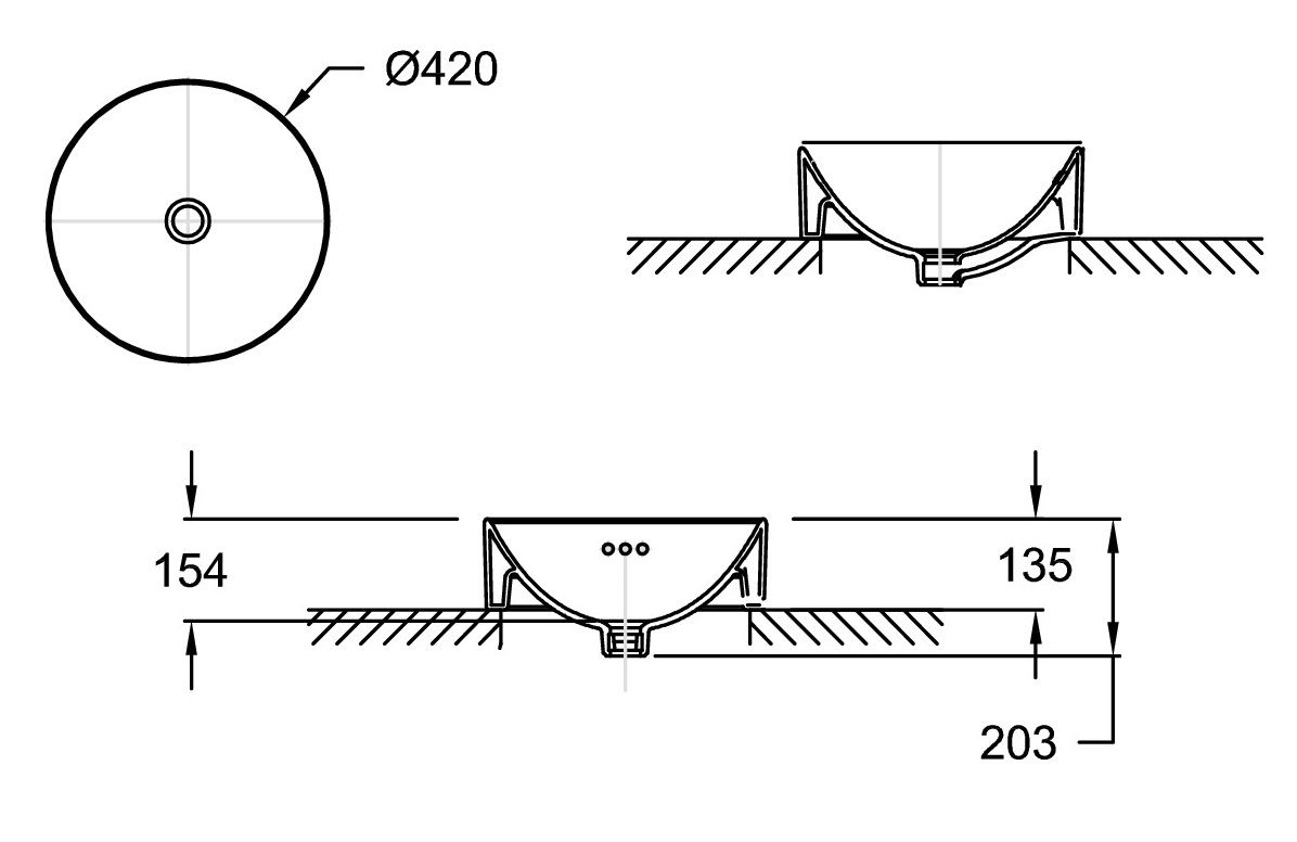 Умывальник на столешницу Jacob Delafon Vox 42 E14800-0 в интернет-магазине Sumom.kz
