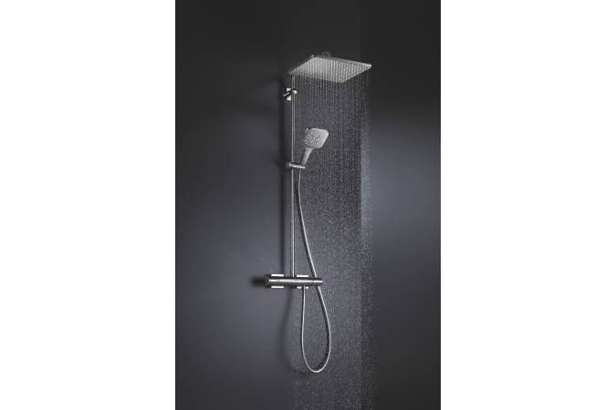 Ручной душ, 3 вида струй, GROHE Rainshower SmartActive 130 Cube, хром, 26582000 в интернет-магазине Sumom.kz