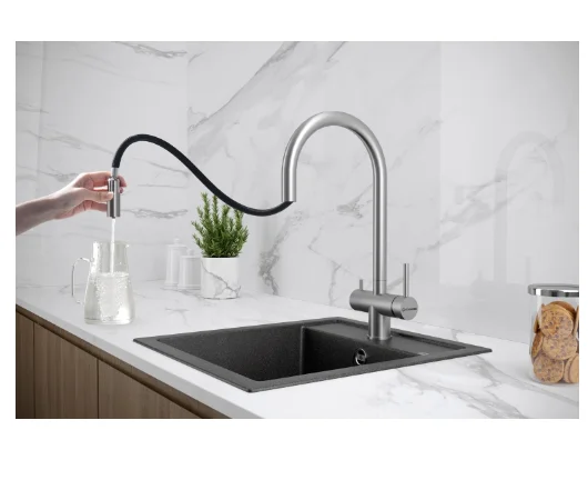 Кухонный смеситель KüchenStern DRIM-FS нержавеющая сталь KS-800192 большой выбор под ваш дизайн!