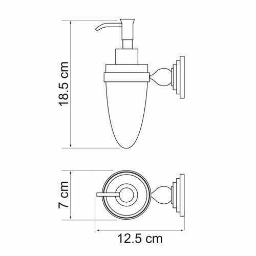 Схема товара Дозатор для жидкого мыла WasserKraft Ammer K-7099
