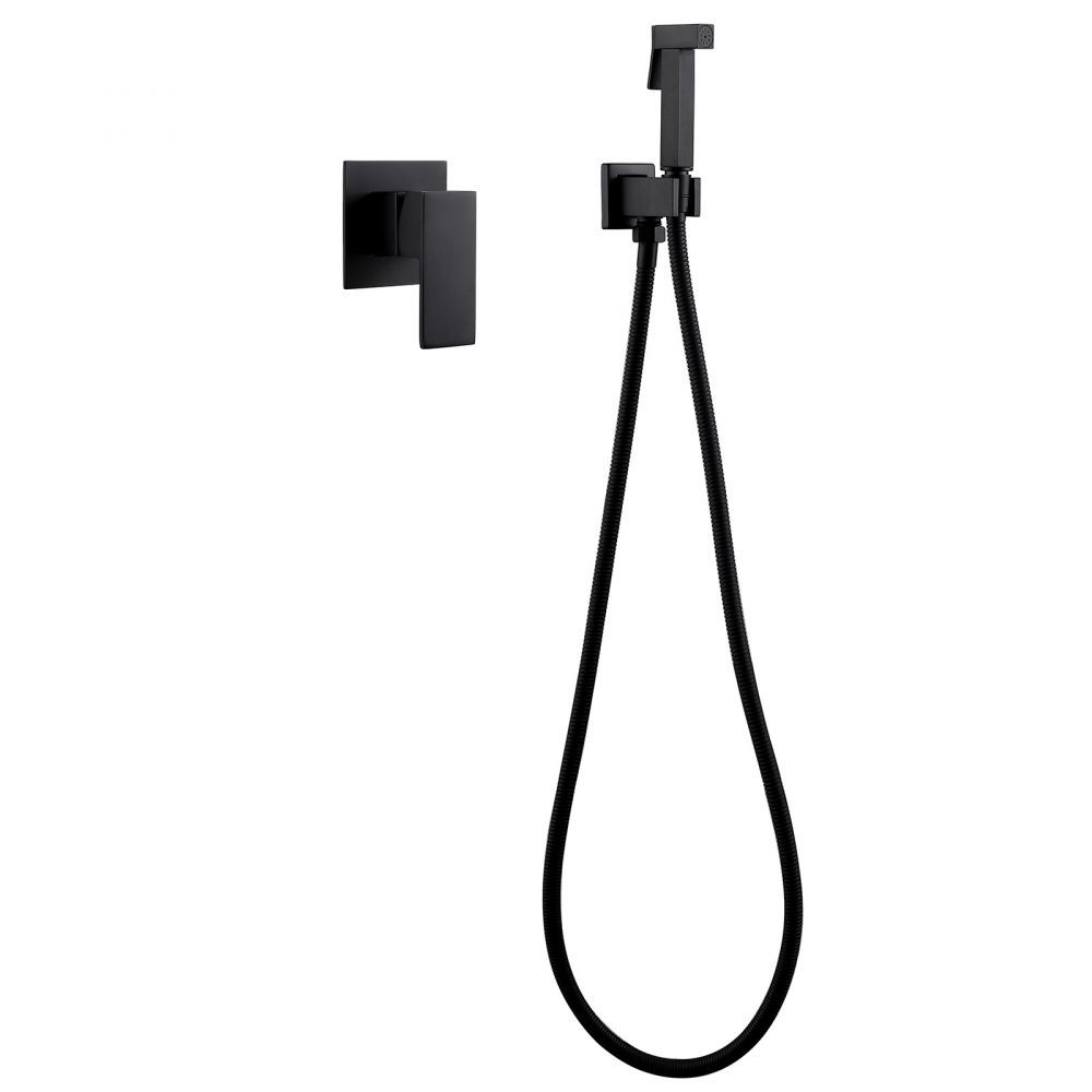 Смеситель ABBER Daheim AF8225B с гигиеническим душем, черный матовый большой выбор под ваш дизайн!