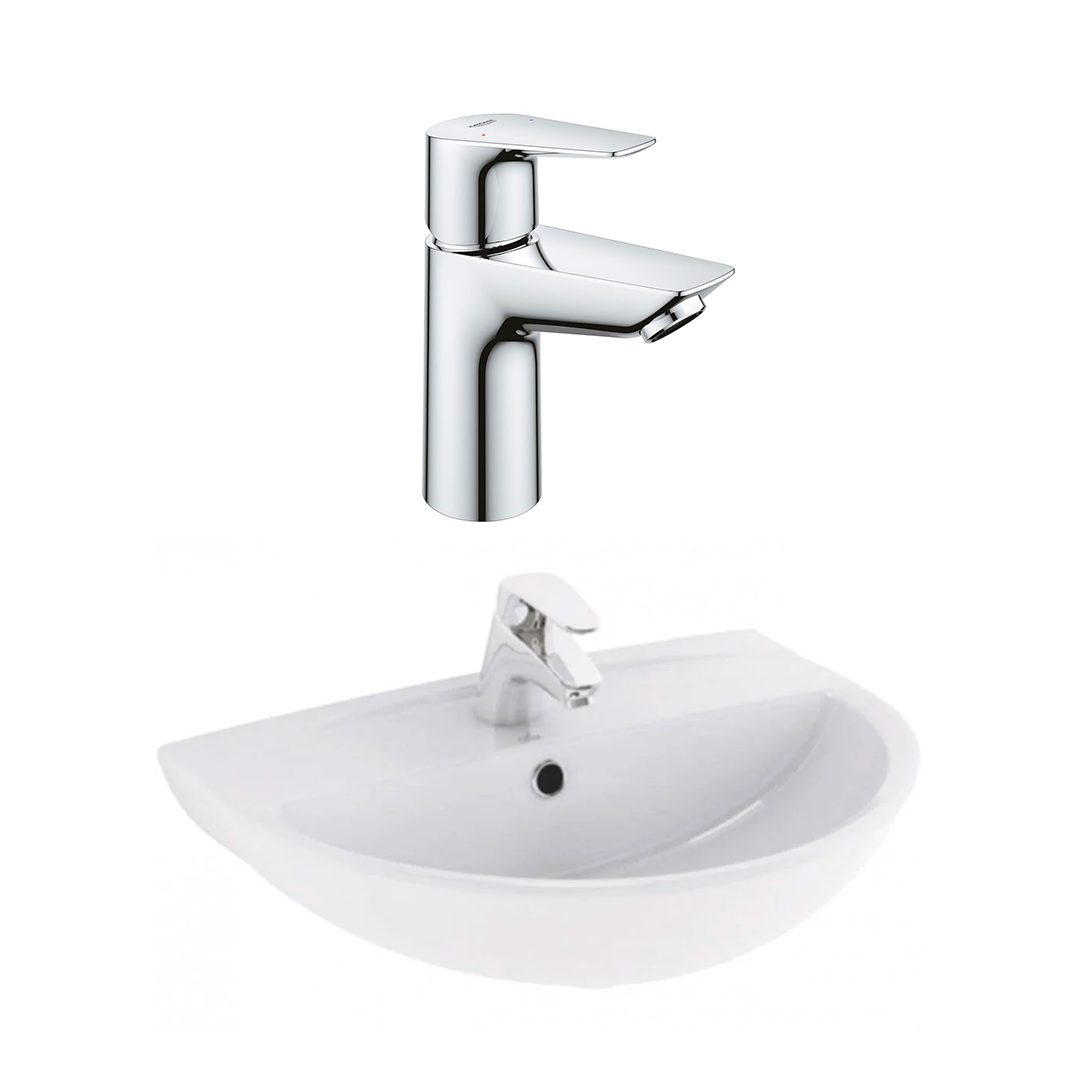Умывальник Cersanit Mito Red UM-MIR60/1 со смесителем для раковины GROHE BauEdge 23895001 в интернет-магазине Sumom.kz Умывальник Cersanit Mito Red UM-MIR60/1 со смесителем для раковины GROHE BauEdge 23895001 в интернет-магазине Sumom.kz