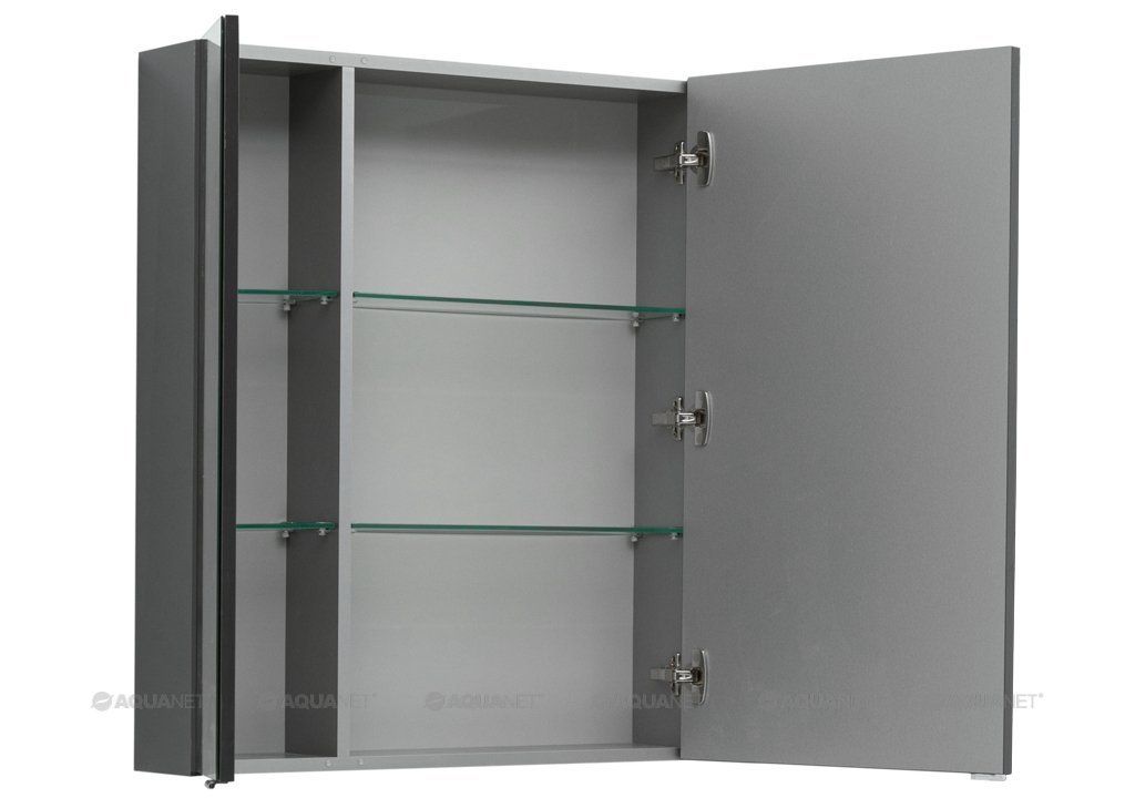 Шкаф-зеркало Aquanet Алвита 80 серый антрацит (240109) в интернет-магазине Sumom.kz