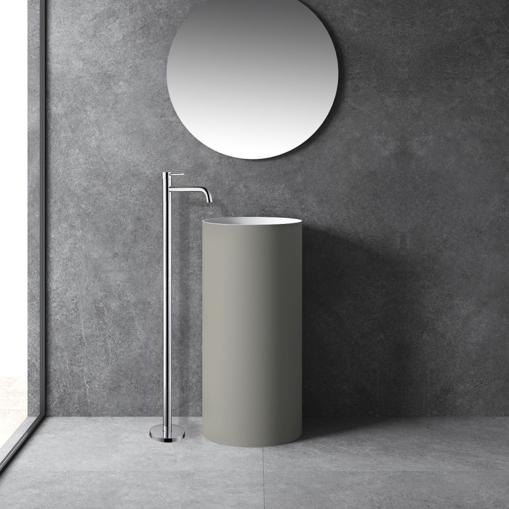 Смеситель ABBER Wasser Kreis AF8140 напольный для раковины, хром большой выбор под ваш дизайн!