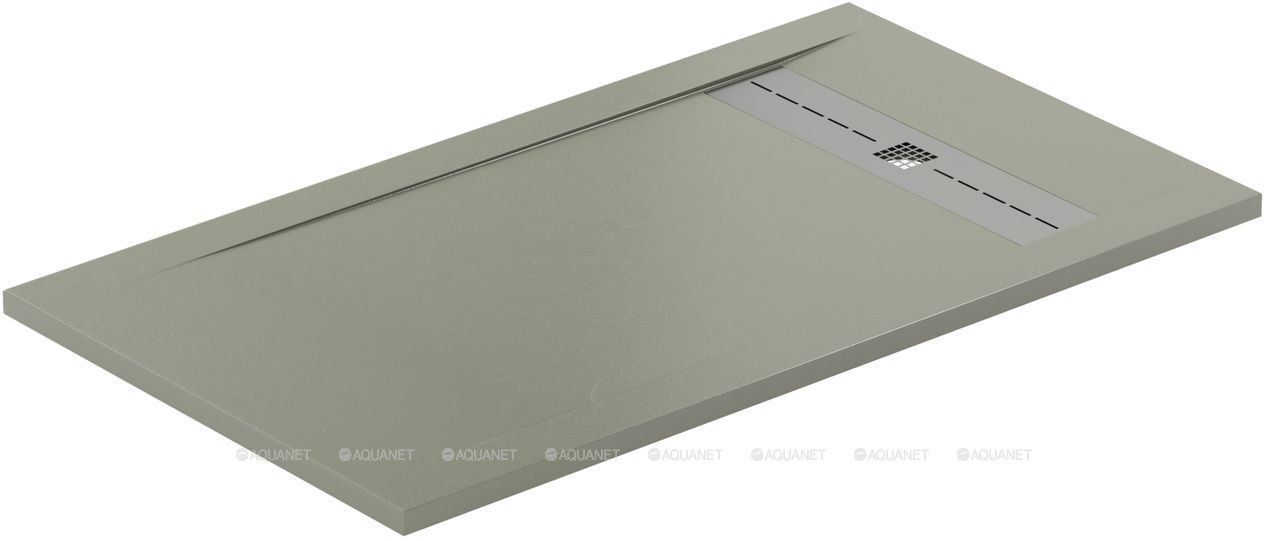 8.21004-CGM Infinity, Поддон литьевой 1400х800, без сифона/накладки, цементно-серый в интернет-магазине Sumom.kz