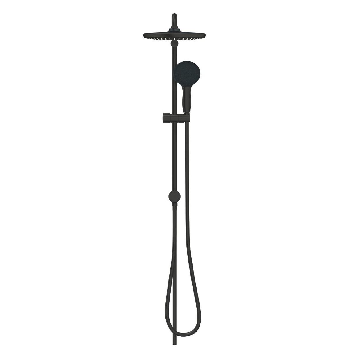 Набор для душа GROHE Tempesta System 250, с дивертором, штанга 620 мм, матовый черный 269802431 в интернет-магазине Sumom.kz